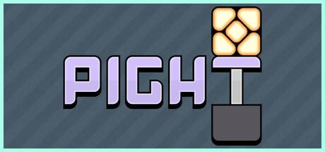 Pight minimalist puzzle gameplay with pistons and glowing light block